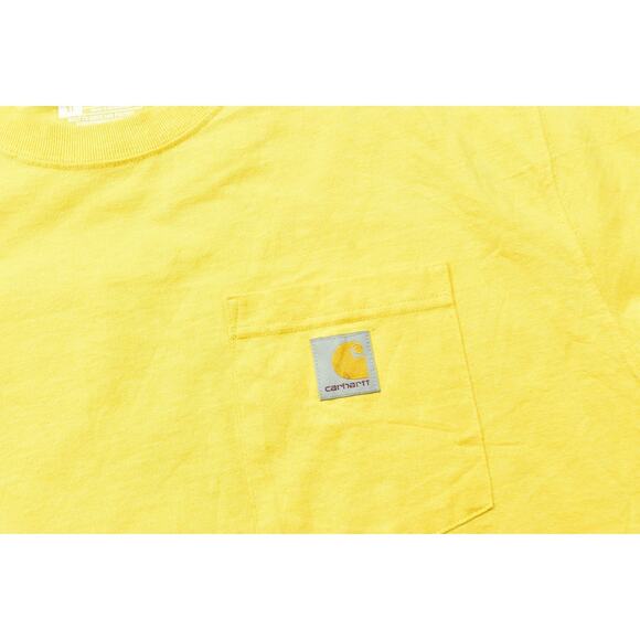 Carhartt Men's XL Yellow Cotton T-Shirt Loose Fit Short Sleeve Solid Crew Neck - Picture 6 of 7